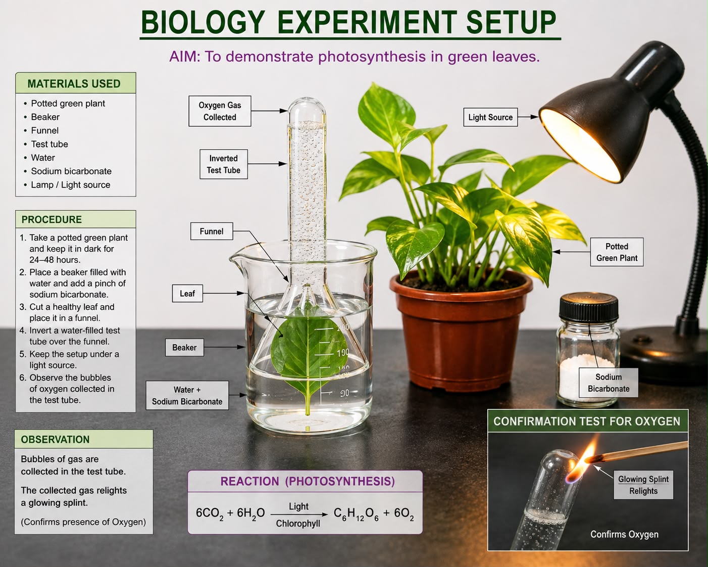 Photosynthesis experiment